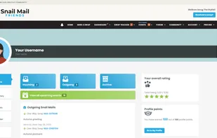 Snail Mail Friends Dashboard