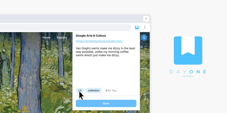 Journaling app Day One launches Chrome and Firefox extensions for easier web capture image