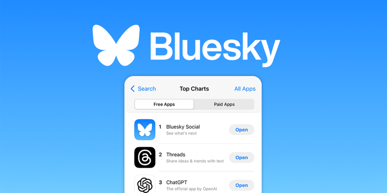 Bluesky hits 15M users, reaching #1 in the iOS app store post-US election image