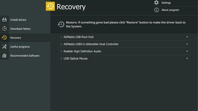Recovery, backup drivers, restore drivers.