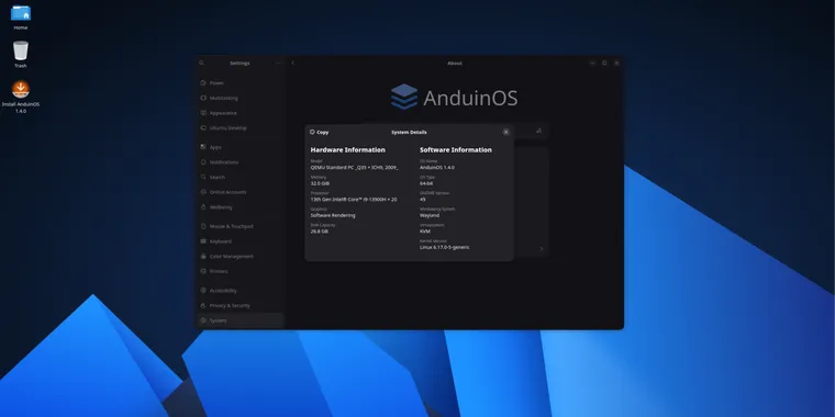 AnduinOS 1.4 debuts on Ubuntu 25.10, drops X11 and updates core apps image