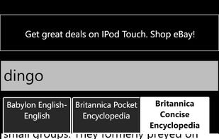 SilverDict WP7 screenshot 1
