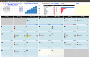Budget Calendar on Linux