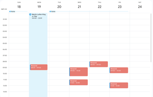 Day blocked in Google Calendar