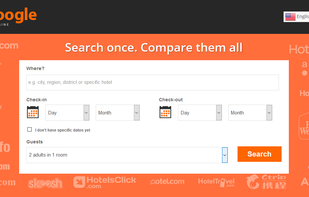 Hoteloogle website homepage