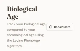 Biological Age calculation based on recent lab exams