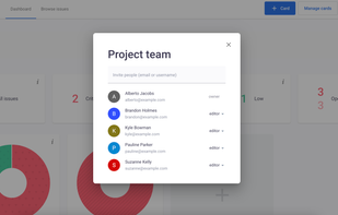 Add users and manage their roles (read-only, edit, owner)