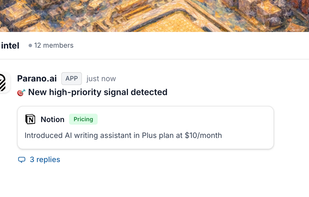 Team collaboration built-in
Get updates directly in Slack or Microsoft Teams. Discuss insights with your team right where you work, no context switching required.
