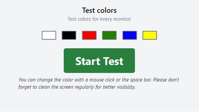 Example of test colors