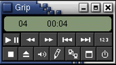 Grip in condensed, CD-player mode