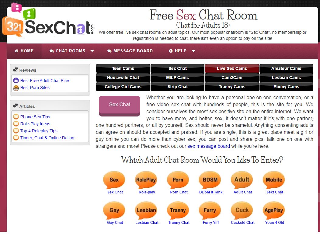 Adult chat rooms