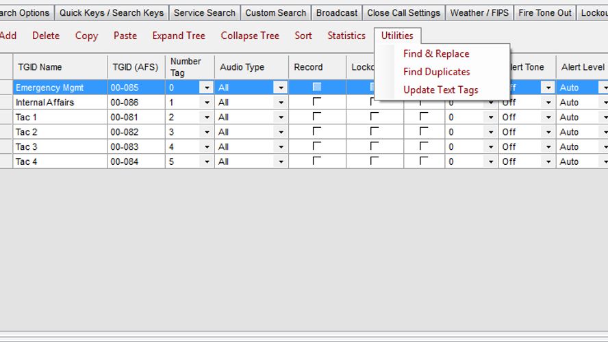 ProScan Scanner control and programming software for Uniden brand