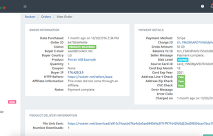 Example of order view