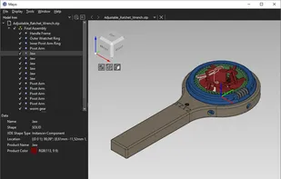 Viewing STEP file and its assembly tree