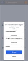 Ask for recommendations 