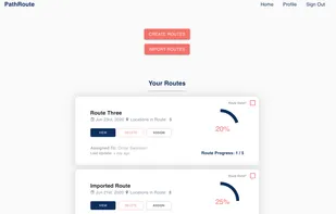Home Screen Routes View