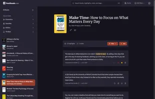 Explore your library and read highlights in a modern, responsive interface, optimized for web and mobile with both light and dark modes.