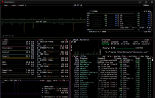 Main UI showing details for a selected process (font: Terminess Powerline)