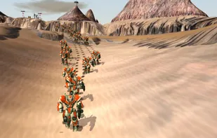 This is closer than a player would normally see a Glaive unit in-game, and far closer than is safe for any enemies. 