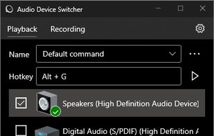 Audio Device Switcher screenshot 1