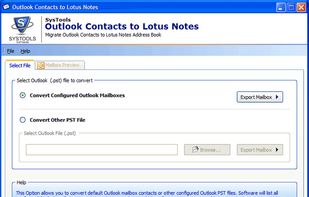 Choose any of one option “Convert Configured Outlook Mailboxes” and “Convert Other PST File” and initiate the conversion.