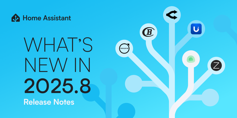 Home Assistant 2025.8 has been released with with new AI Task integration and faster TTS image