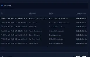 You can generate up to 1M row