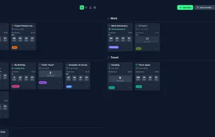 Dashboard – default Dark theme