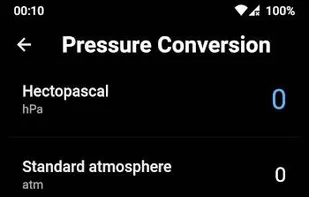Pressure conversion