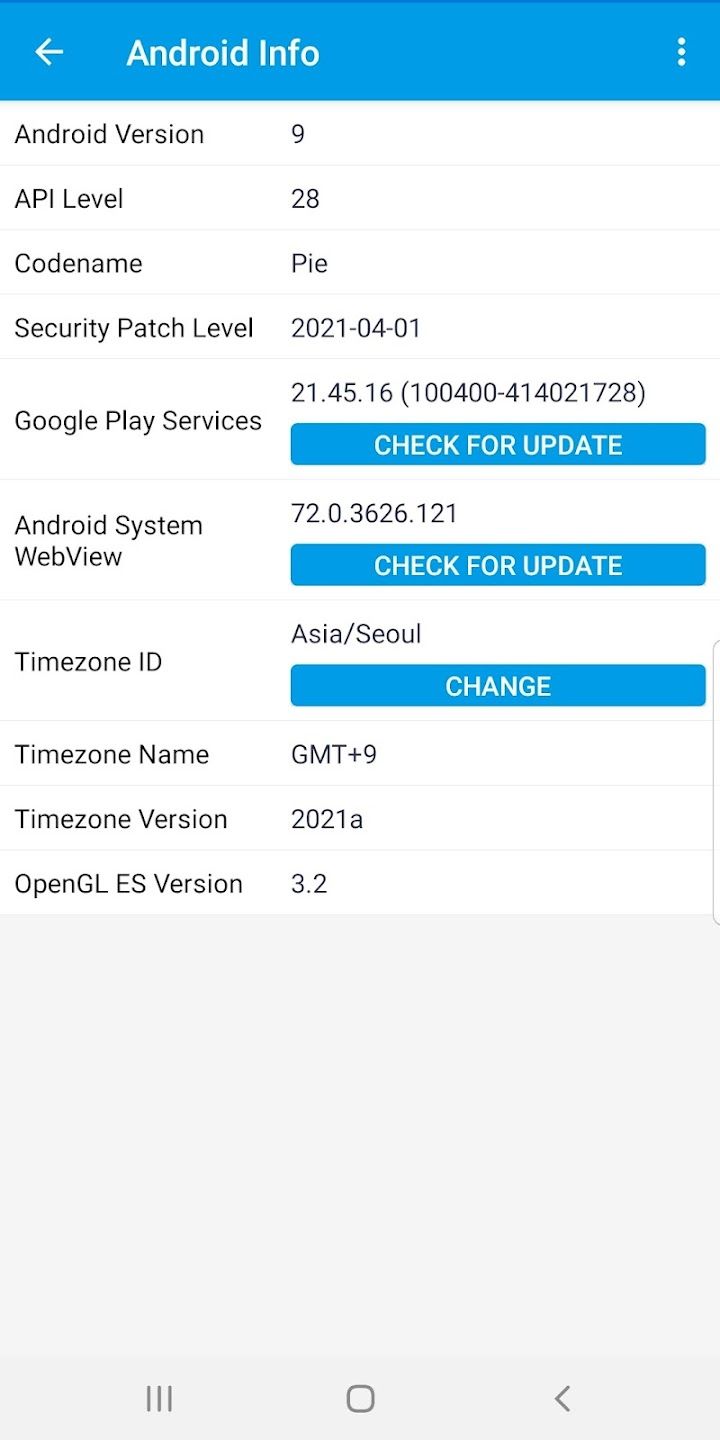 Getting version info