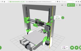 Full CAD capabilities. Rather than learning when you can use a tool, available tools pop up based on what is selected, saving valuable time. 
