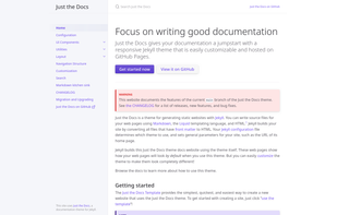 Just the Docs screenshot 1