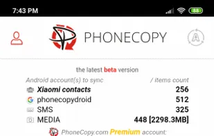 PhoneCopy screenshot 1