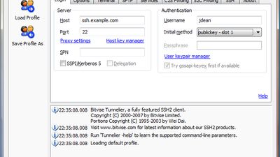 SSH Client: Login Settings