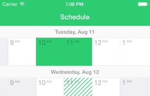 Visualize your schedule

Get an idea of what your week looks like instantly just by scrolling through your schedule. See when you’re open, when you’re booked.