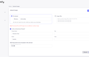 Upload an image or enter a URL, key in SEO keywords and product details— and let AltTextify.net generate the perfect alt text for you.