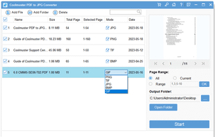 Coolmuster PDF to JPG Converter screenshot 1