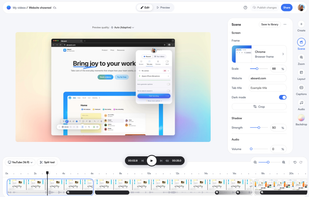 Pro editor: Build multi-scene videos with a timeline, templates, and automated zooms.