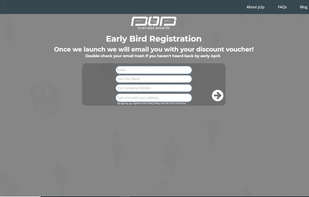 p2p Business Awards "Earlybird" registration page