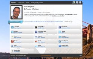 Example profile site: http://follr.me/mark