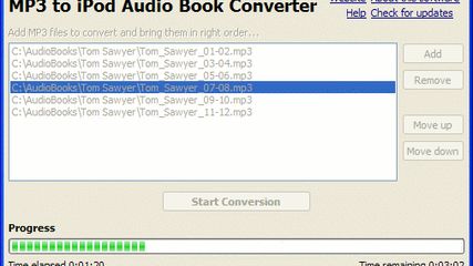 MP3 to iPod Audio Book Converter screenshot 1