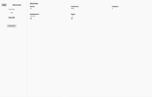 Storywriter Pro - stats & sprints page