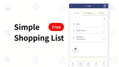 Simple shopping list "Lisble"