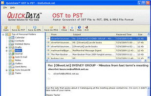 QuickData OST to PST screenshot 1
