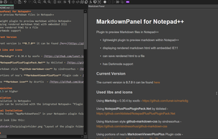 MarkdownPanel for Notepad++ screenshot 1