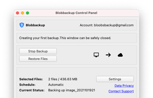 Blobbackup screenshot 1