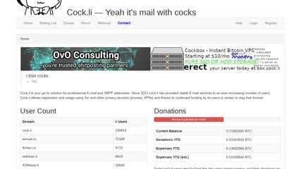 Cock.li screenshot 1