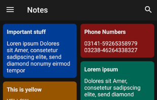 A simple way to store, edit and reorder notes