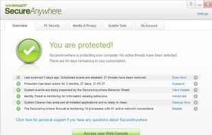 Webroot SecureAnywhere Antivirus screenshot 1