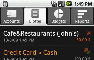 Financisto screenshot 1